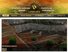 Tablet Screenshot of goldenleaflandscapes.com